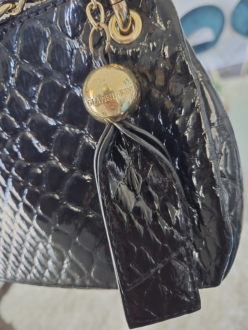 Gianni Bini Faux-Snakeskin Shoulder Bag - Picture 2 of 4
